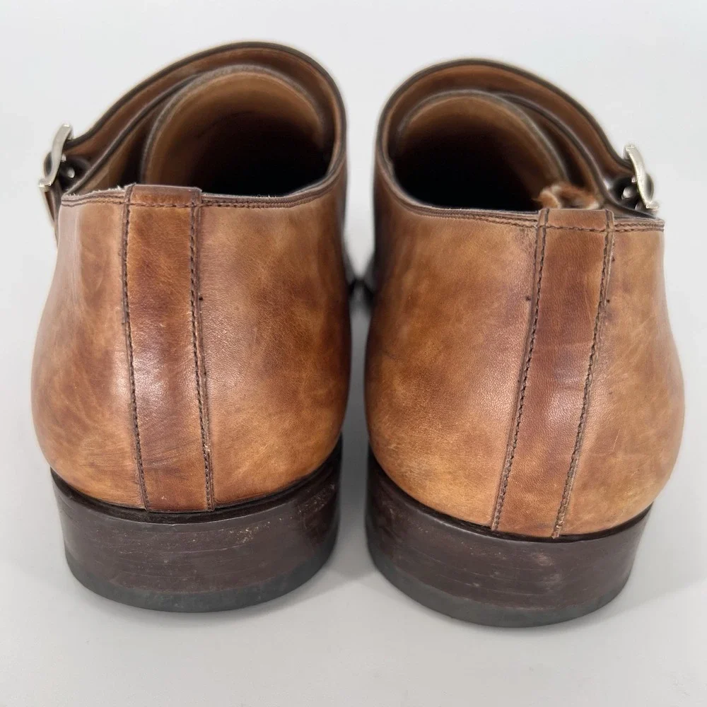 Magnanni Miro Double Monk Strap Mens 12M Brown Leather Oxford Shoes Dress #13274